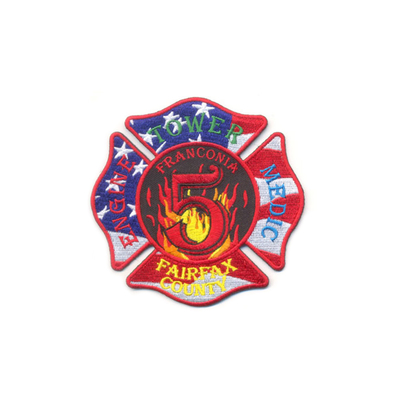 Fer de corps de sapeurs-pompiers de 9 couleurs sur des corrections, Logo Embroidered Custom UniPourm Correctifs