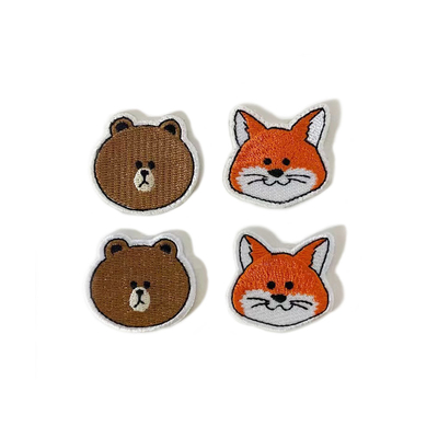 Le laser animal de T-shirt de Fox Logo Clothing Embroidered Correctifs Pour a coupé la frontière