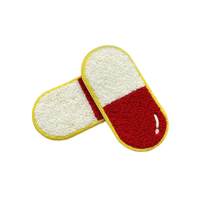 Le Chenille fait sur commande raccorde le fer sur le tissu senti pour l'habillement de chapeaux