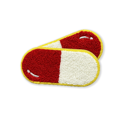 Le Chenille fait sur commande raccorde le fer sur le tissu senti pour l'habillement de chapeaux