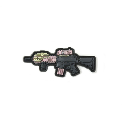 Les armes à feu de fusil Pourment la correction 3,5&quot; d'insigne de PVC matériel en caoutchouc de silicone de largeur pour militaire