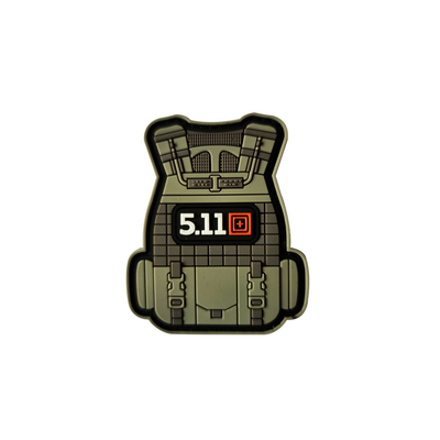 Broderie tactique de la vitesse 3D de correction militaire d'insigne de PVC pour des chapeaux de sacs