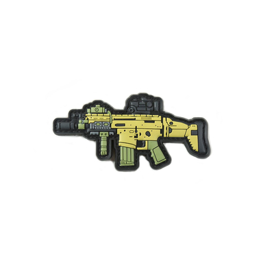 Les armes à feu de fusil Pourment la correction 3,5&quot; d'insigne de PVC matériel en caoutchouc de silicone de largeur pour militaire
