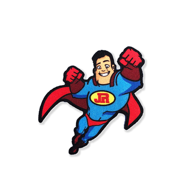 Écusson brodé à coudre par sublimation en Pourme de superman multicolore