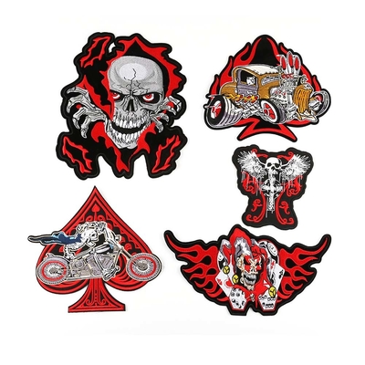 Le Chenille cousent sur les corrections de motard, corrections brodées de moto pour la veste en cuir