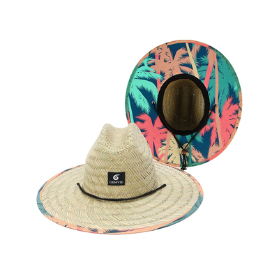 Correction ronde Straw Hat Pour Tropical Fishing de plage écologique