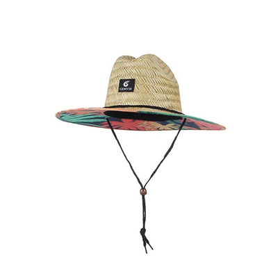 Correction ronde Straw Hat Pour Tropical Fishing de plage écologique