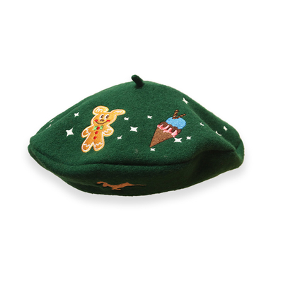 Matériel multi de laine de couleur de chapeau de chapeau de béret de broderie pour l'hiver