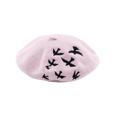 Couleur solide de chapeau de chapeau de béret de laine de polyester pour des femmes Halloween