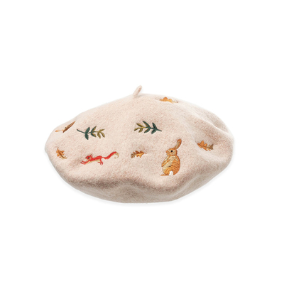 Chapeau Eco de chapeau de béret de couleur solide imprimant le matériel de laine de polyester