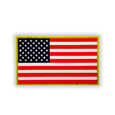 Matériel de silicone de correction d'insigne de PVC de drapeau national pour le sac de vétéran de brassard