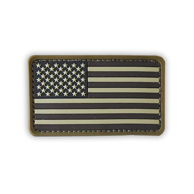Matériel de silicone de correction d'insigne de PVC de drapeau national pour le sac de vétéran de brassard