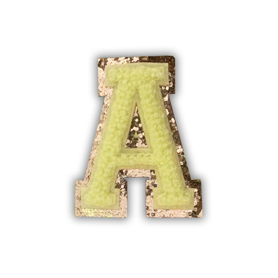Correction de broderie de Chenille d'Emoji de lettre de scintillement pour des chapeaux de sacs de vêtement